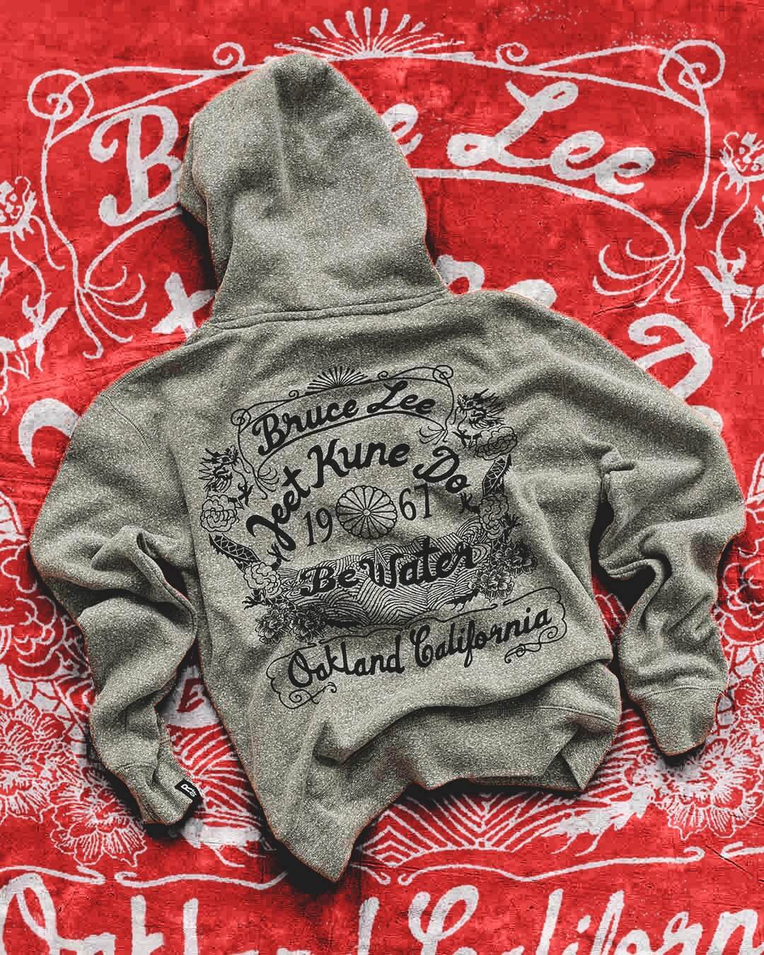 Bruce Lee 'Be Water' Olive PO Hoody - Roots of Fight Canada