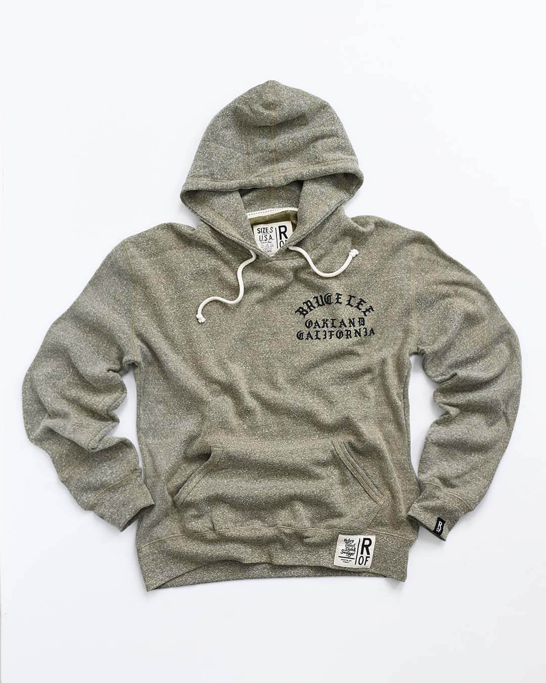 Bruce Lee 'Be Water' Olive PO Hoody - Roots of Fight Canada