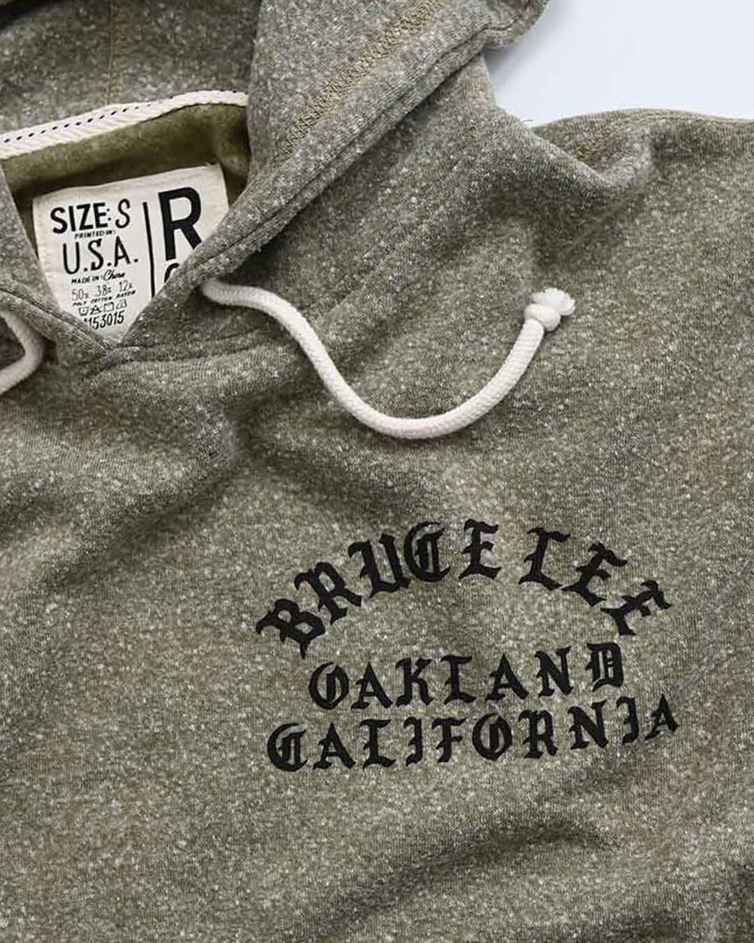 Bruce Lee 'Be Water' Olive PO Hoody - Roots of Fight Canada