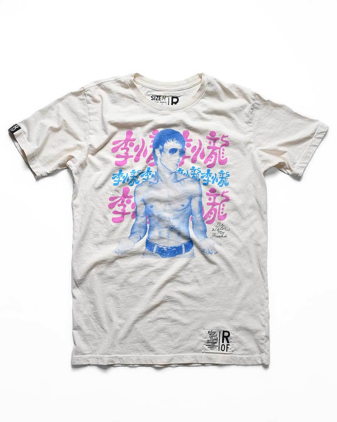 Bruce Lee Photo Vintage White Tee - Roots of Fight Canada