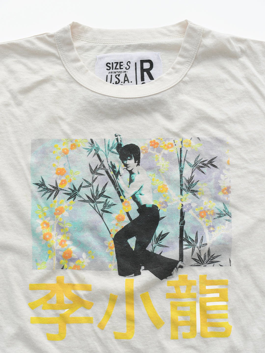 Bruce Lee Vintage Pose Women's White Tee - Roots of Fight Canada