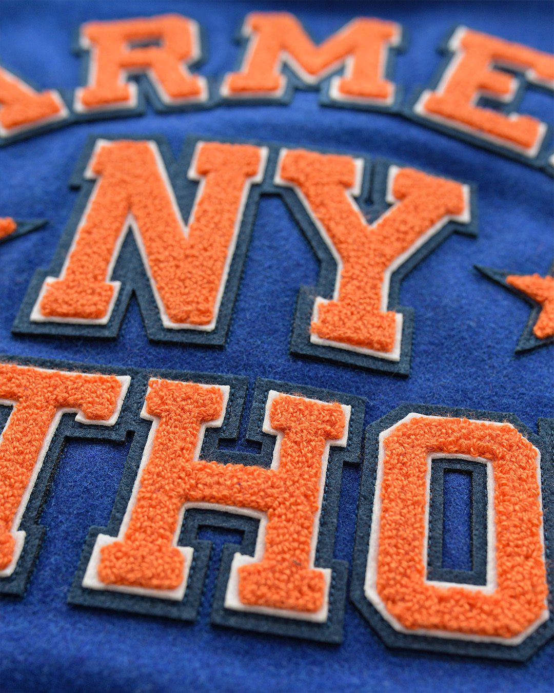 C. Anthony New York Blue Varsity Jacket - Roots of Fight Canada