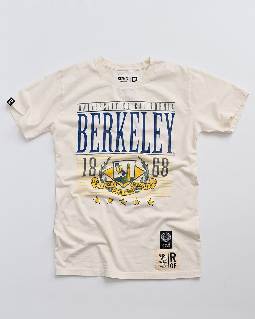 CAL - 1868 Cal White Tee - Roots of Fight Canada