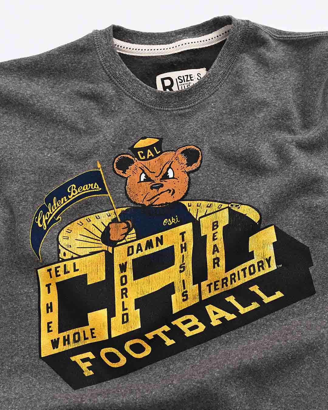 CAL - Golden Bears Football Grey Sweatshirt - Roots of Fight Canada