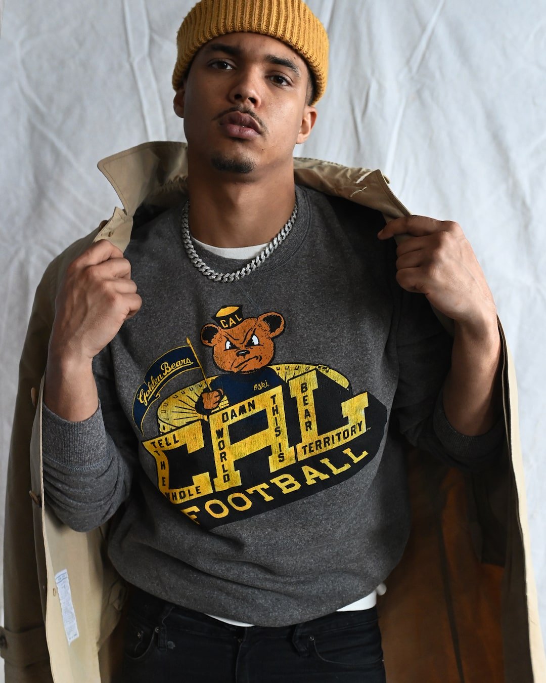 CAL - Golden Bears Football Grey Sweatshirt - Roots of Fight Canada