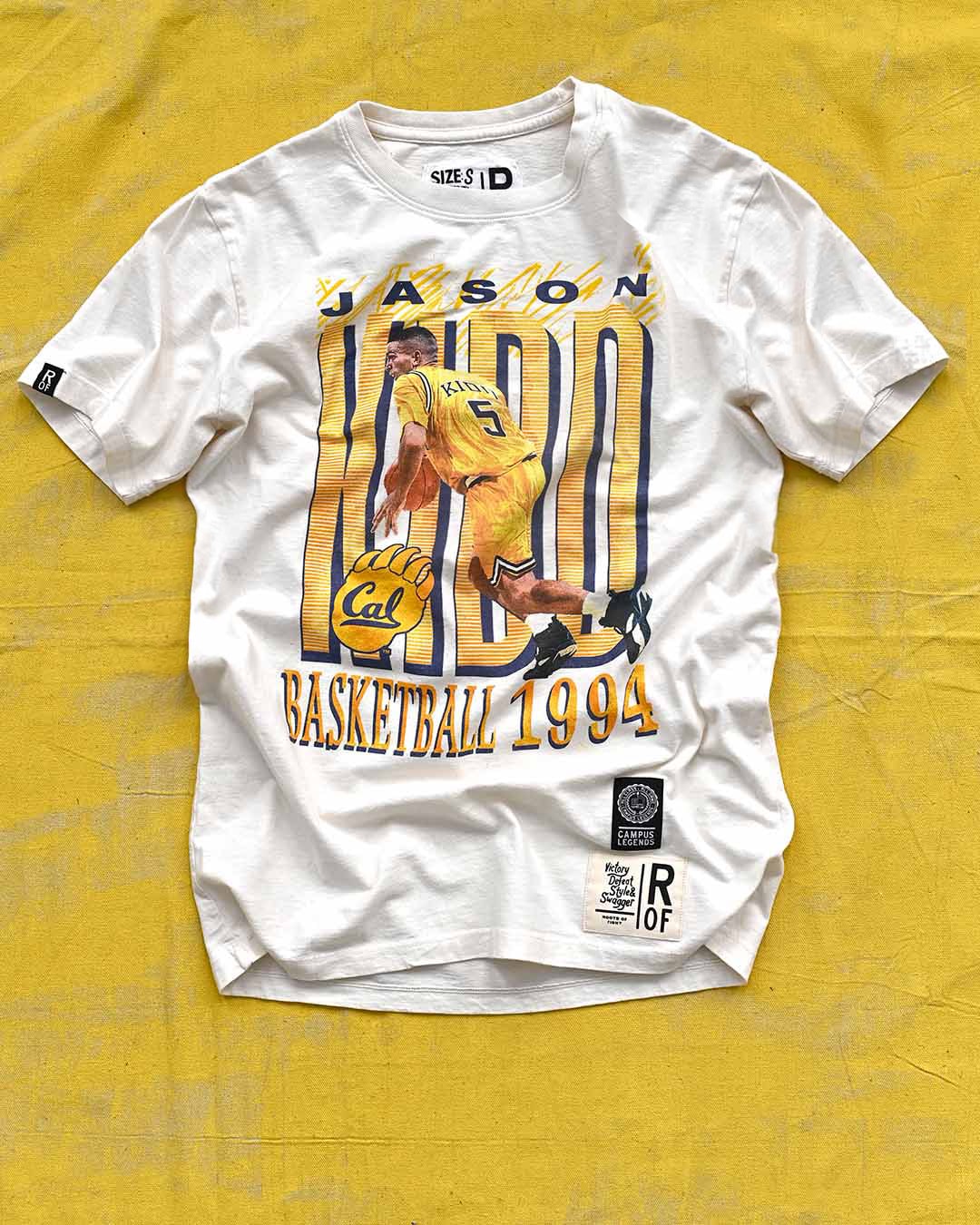CAL - Jason Kidd '94 Graphic White Tee - Roots of Fight Canada