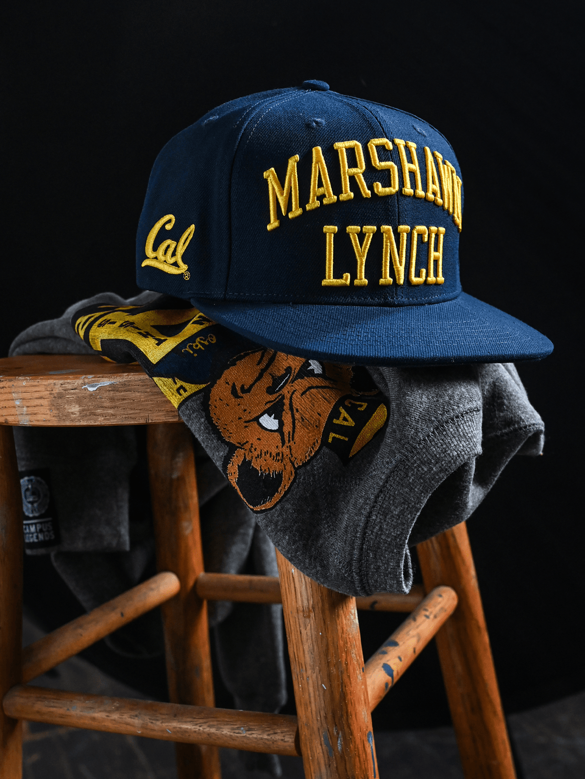 CAL - Marshawn Lynch 10 Navy Snapback Hat - Roots of Fight Canada