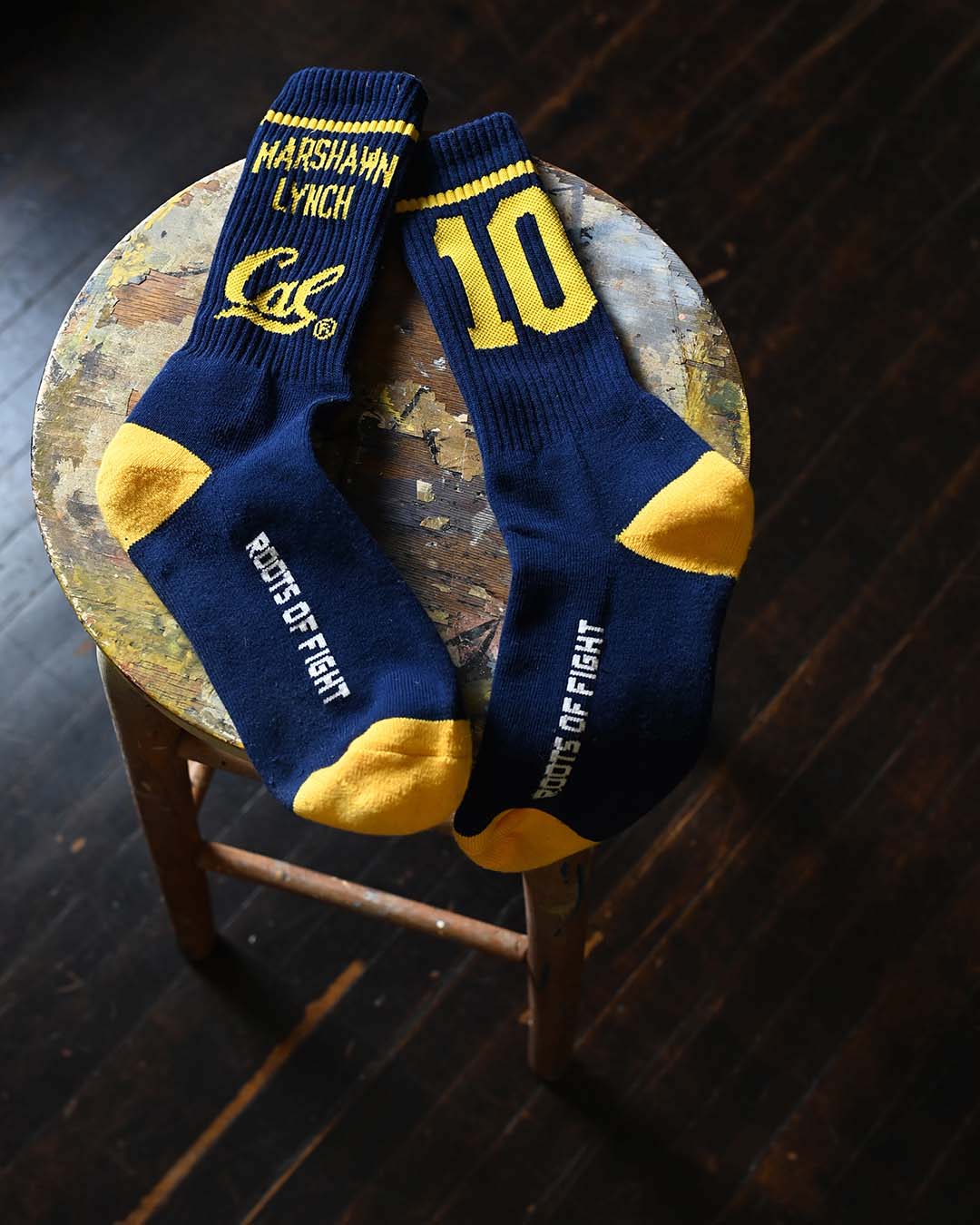 CAL - Marshawn Lynch Golden Bears Navy Socks - Roots of Fight Canada