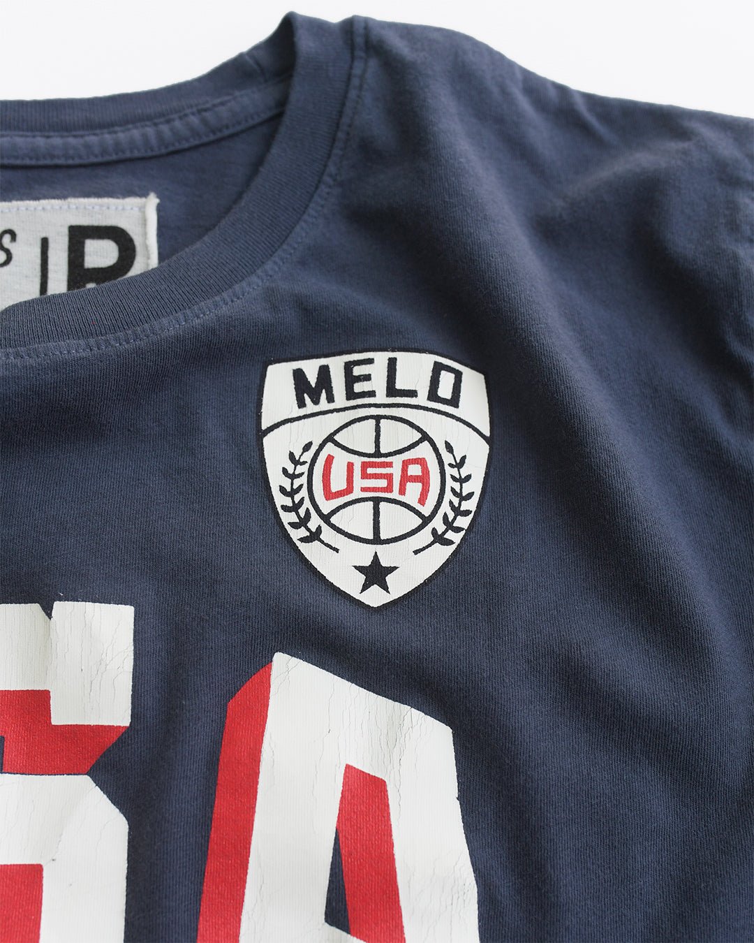 Carmelo Anthony 15 Basketball Navy Tee - Roots of Fight Canada