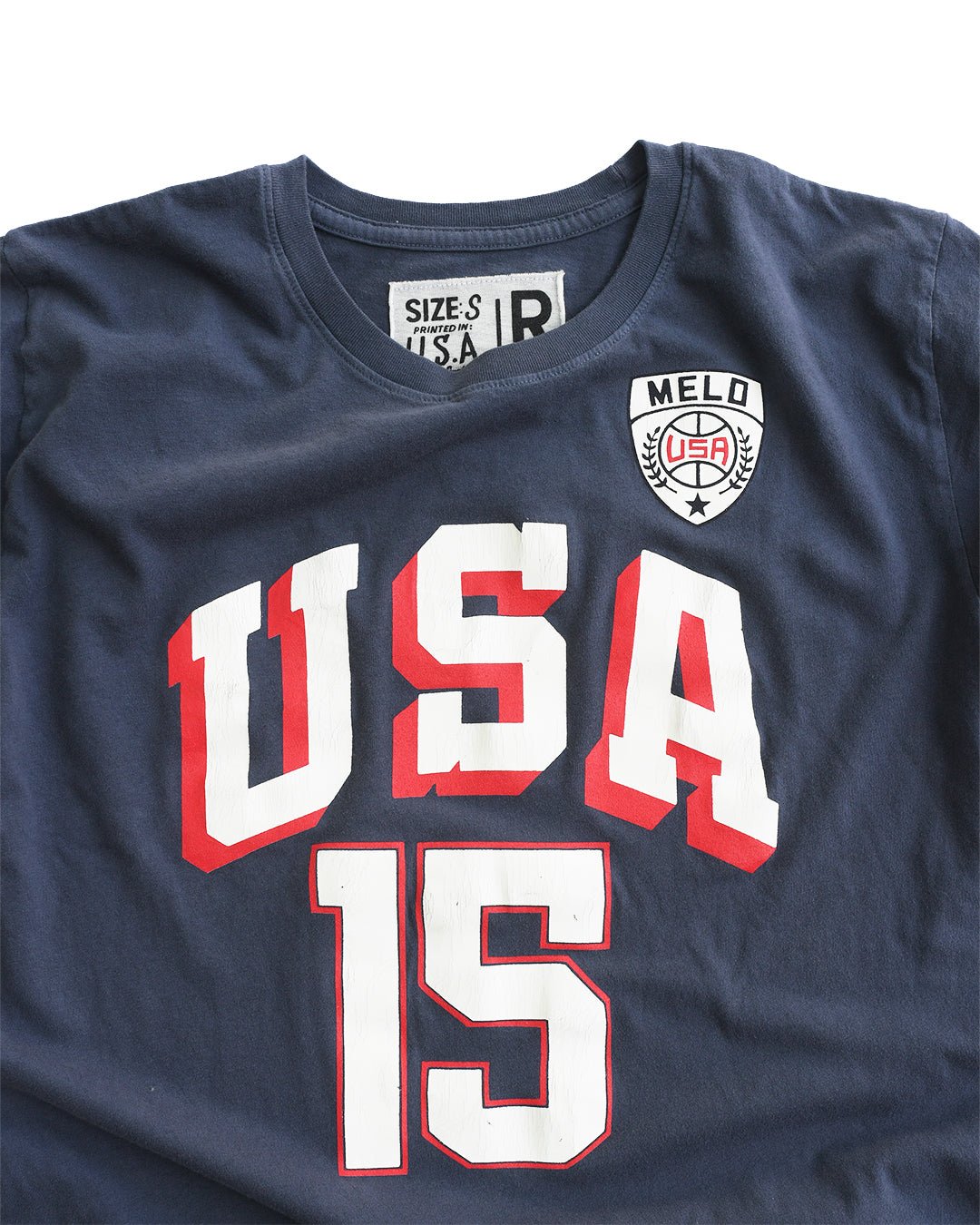 Carmelo Anthony 15 Basketball Navy Tee - Roots of Fight Canada