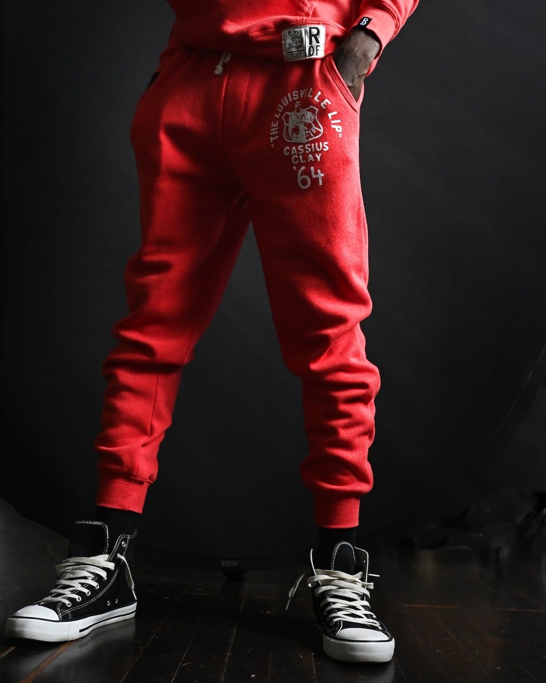 Cassius Clay Louisville LIP Red Sweatpants - Roots of Fight Canada