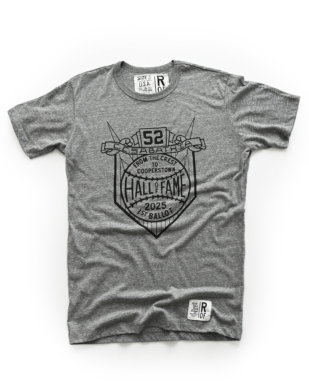 CC Sabathia First Ballot HOF Grey Tee - Roots of Fight Canada