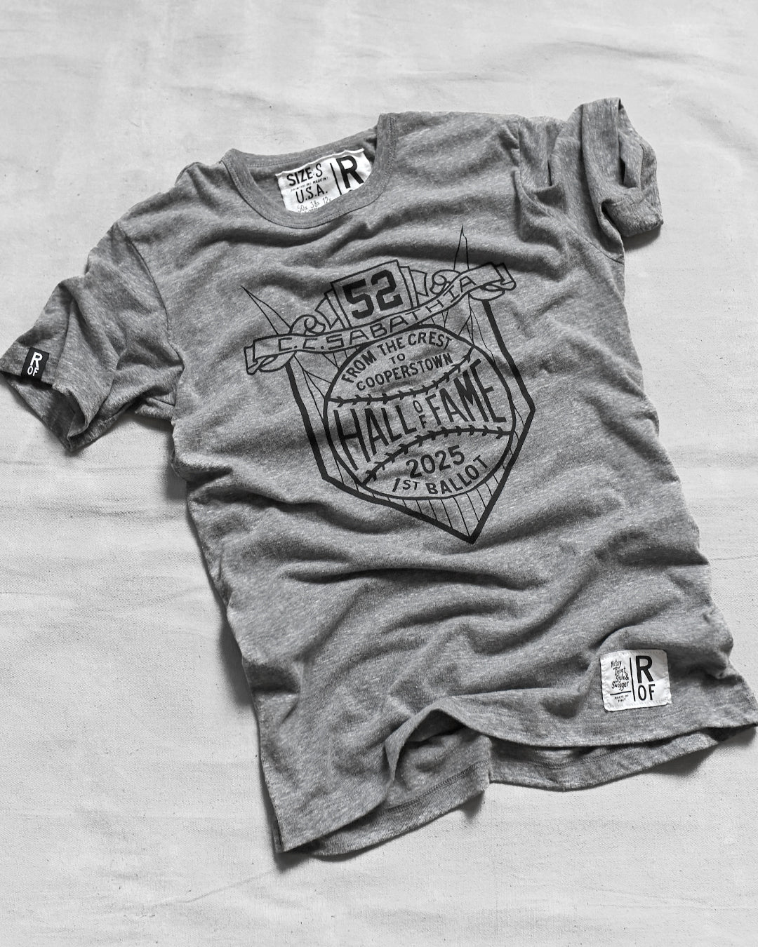 CC Sabathia First Ballot HOF Grey Tee - Roots of Fight Canada