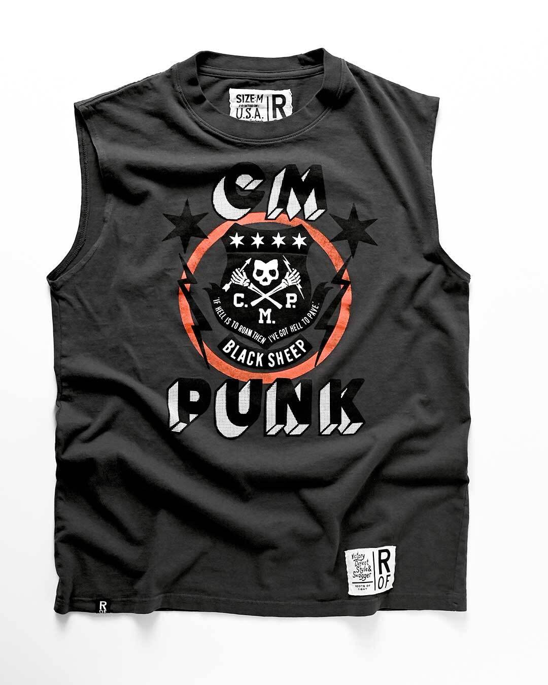CM Punk &#39;Best in the World&#39; Black Muscle Tee - Roots of Fight Canada