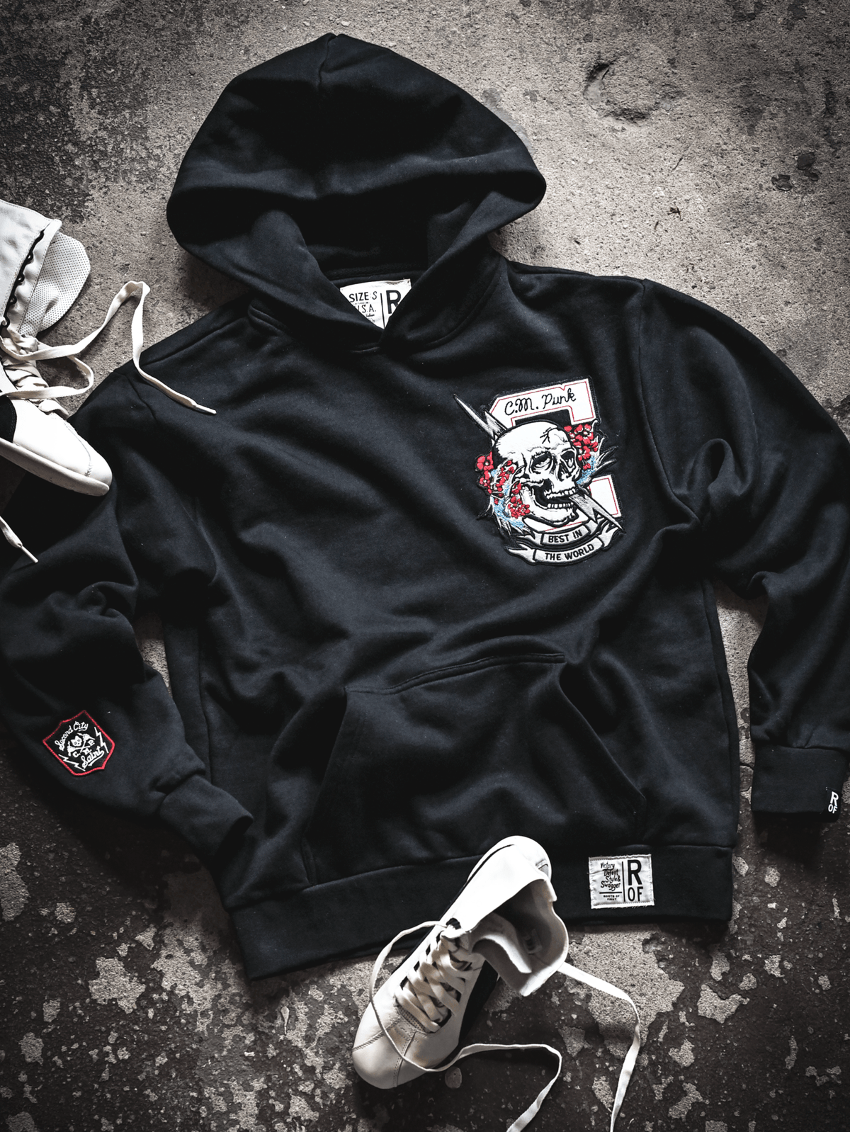 CM Punk BITW Black Heavyweight PO Hoody - Roots of Fight Canada
