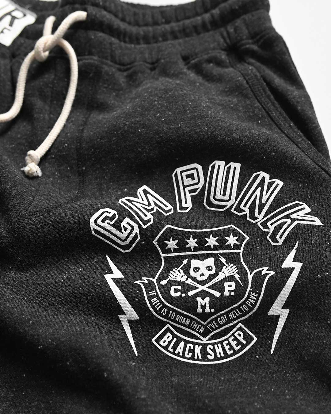 CM Punk 'Black Sheep' Black Sweatpants - Roots of Fight Canada