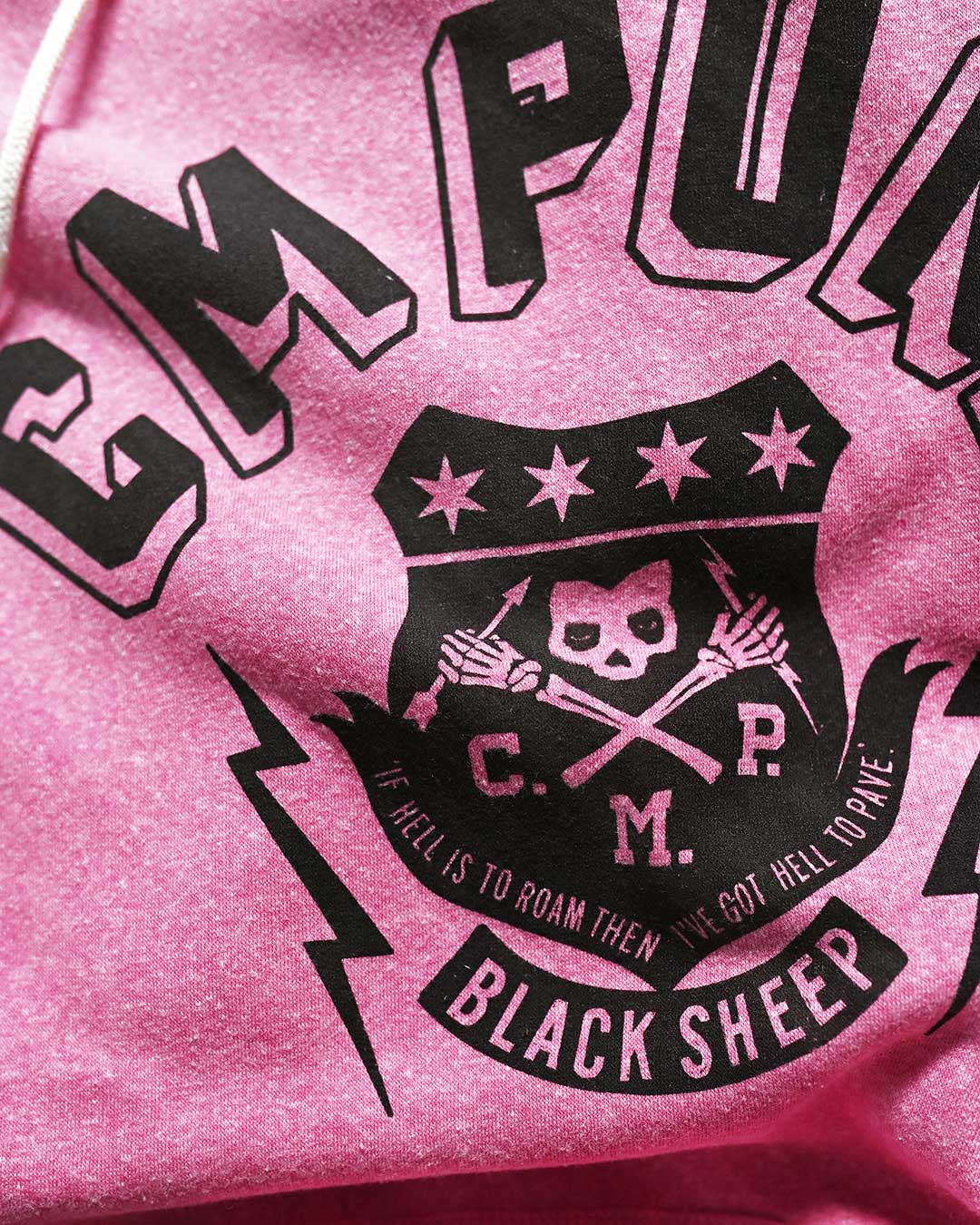 CM Punk 'Black Sheep' Pink PO Hoody - Roots of Fight Canada