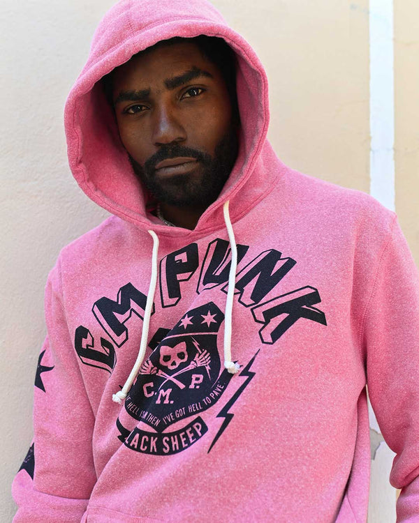 CM Punk 'Black Sheep' Pink PO Hoody - Roots of Fight Canada