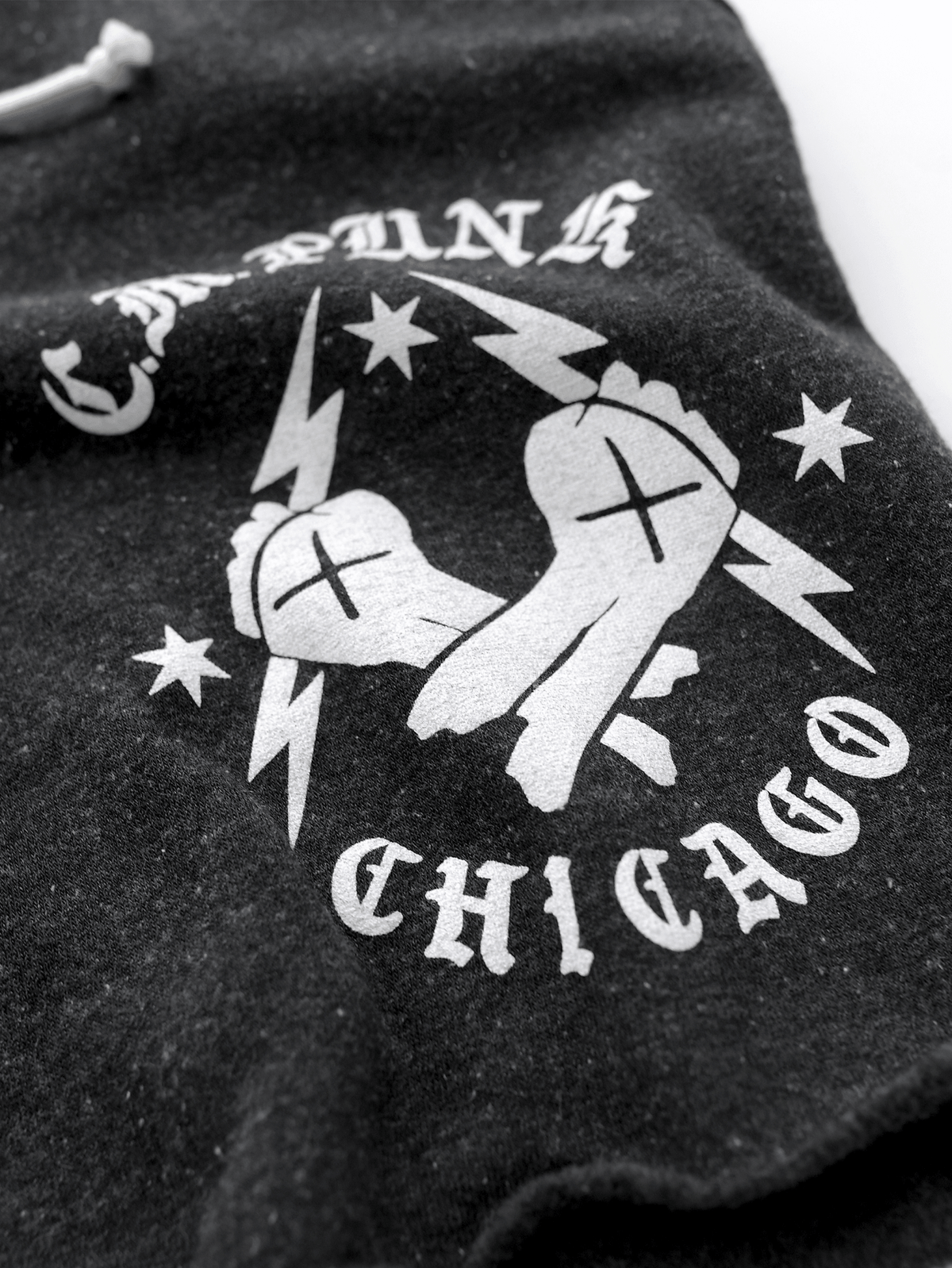 CM Punk Chicago Icon Black Shorts - Roots of Fight Canada