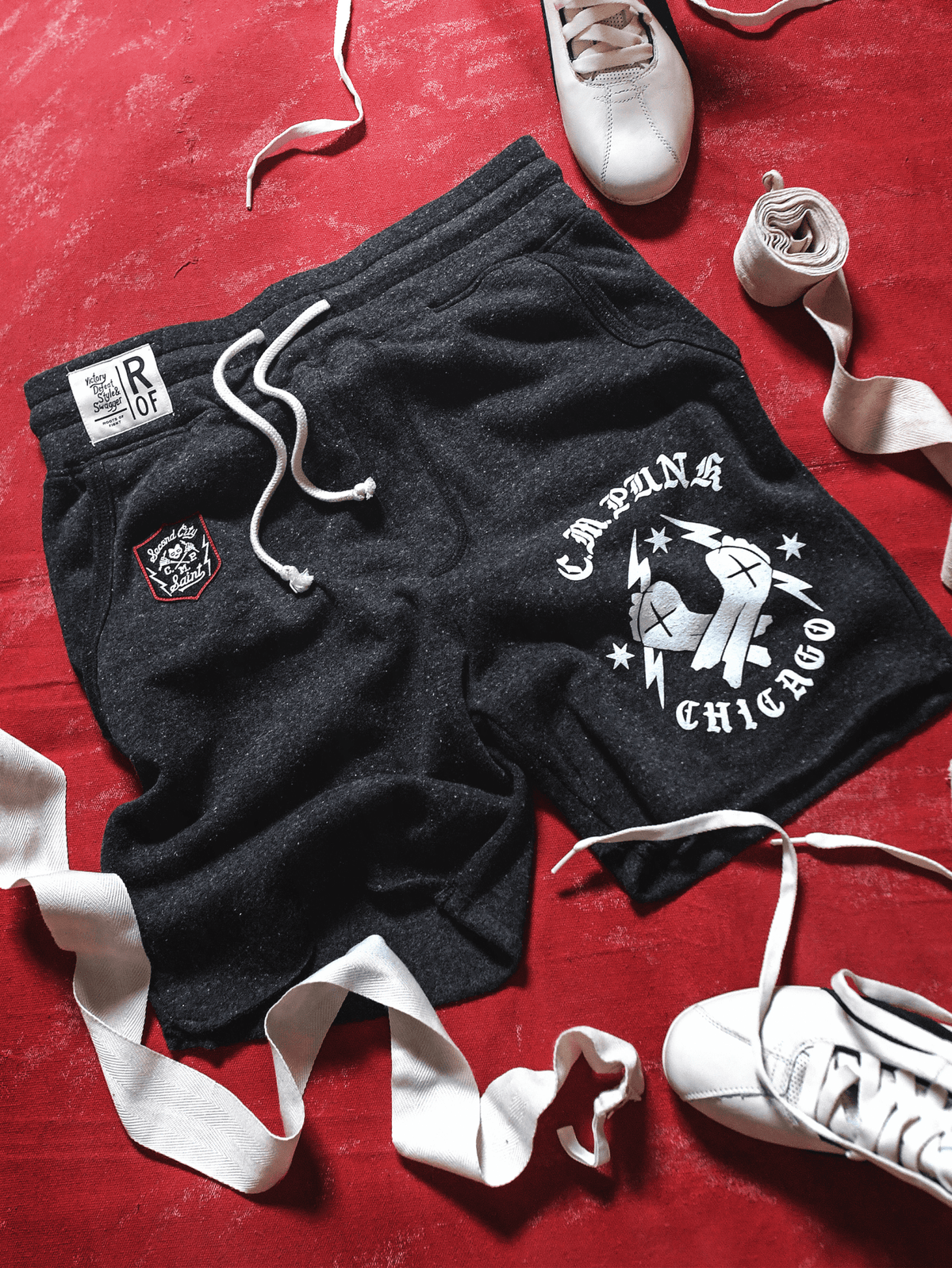 CM Punk Chicago Icon Black Shorts - Roots of Fight Canada