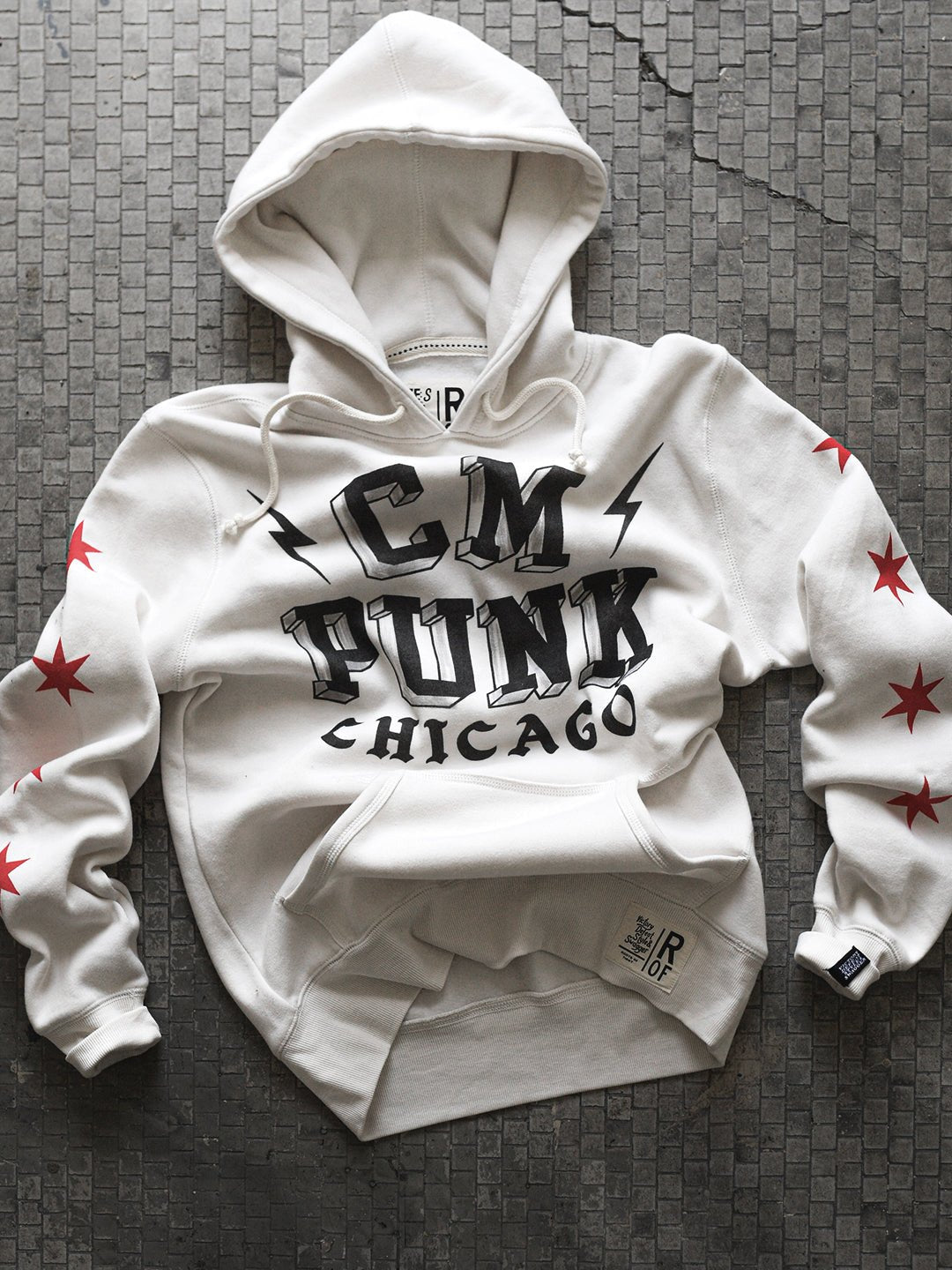 CM Punk Chicago White PO Hoody - Roots of Fight Canada