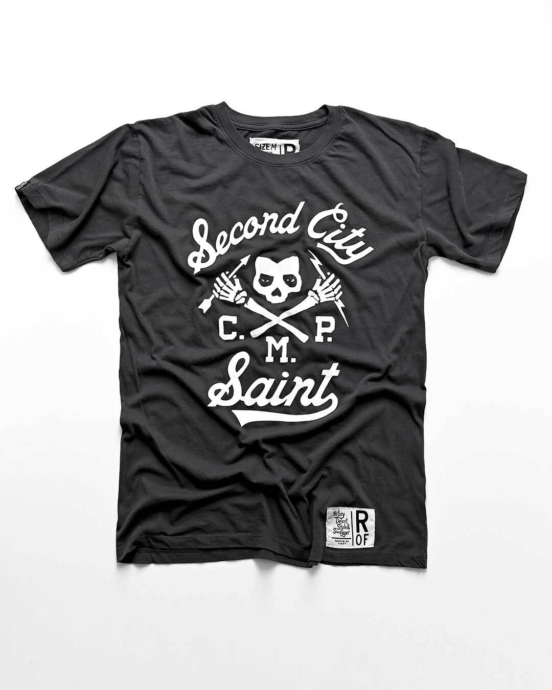 CM Punk &#39;Second City Saint&#39; Black Tee - Roots of Fight Canada