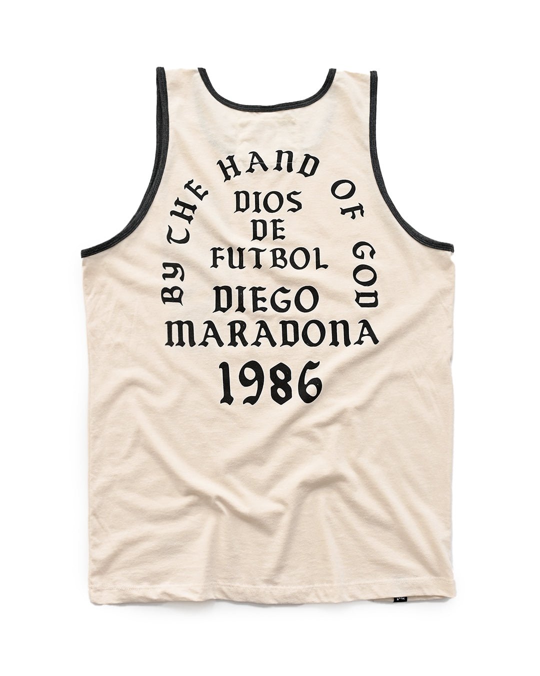 Diego Maradona Hand of God '86 White Tank - Roots of Fight Canada