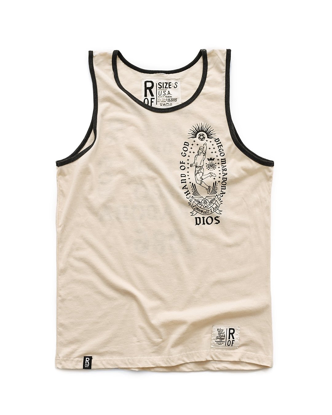 Diego Maradona Hand of God '86 White Tank - Roots of Fight Canada