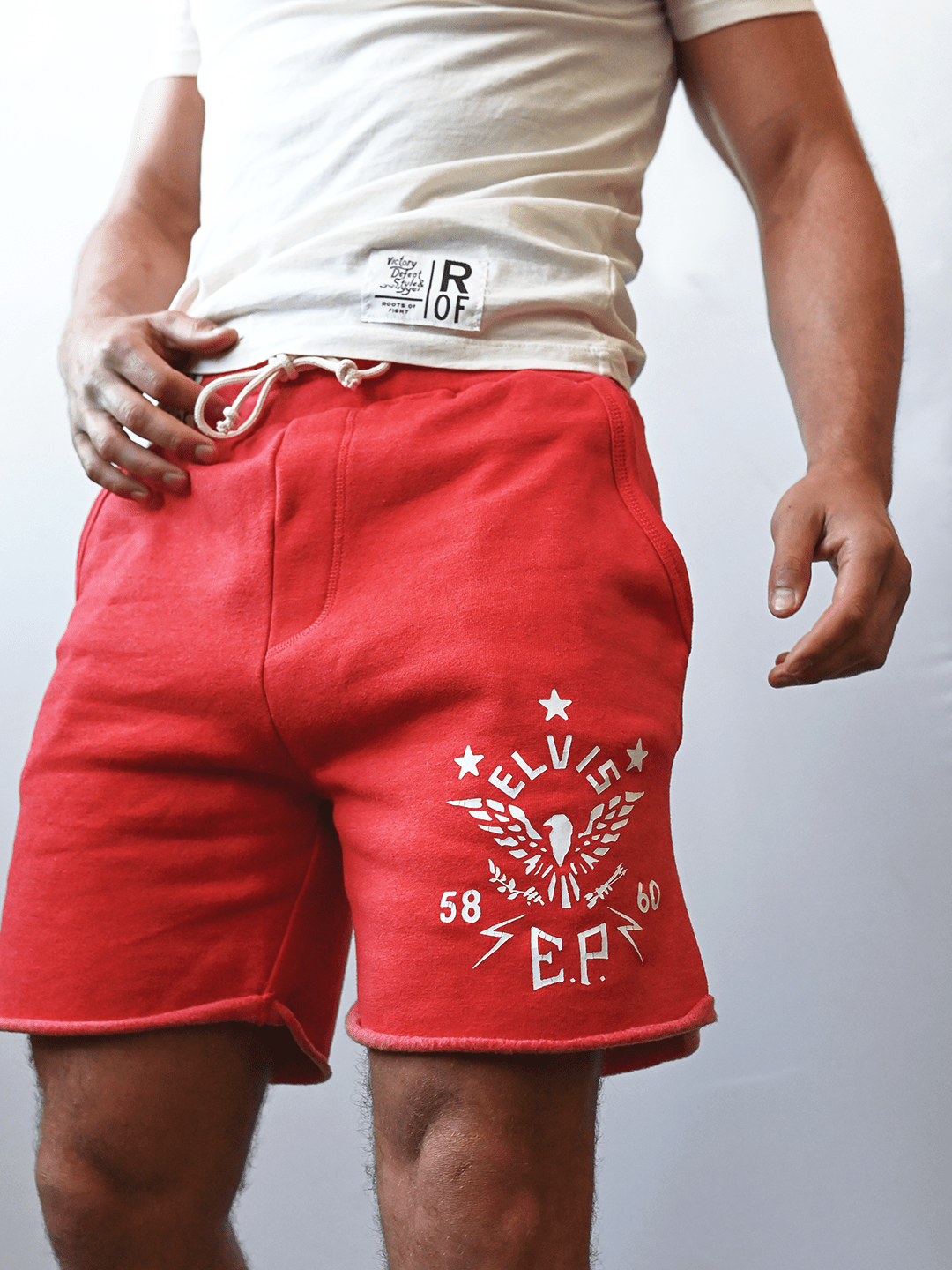 Elvis 1958 Army Red Shorts - Roots of Fight Canada