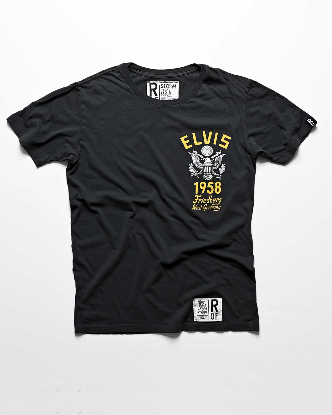 Elvis 32nd Armor '58 Germany Black Tee - Roots of Fight Canada