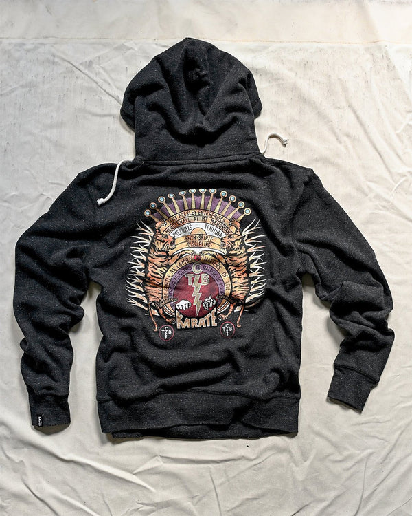 Elvis TCB Tiger Crest Black PO Hoody - Roots of Fight Canada