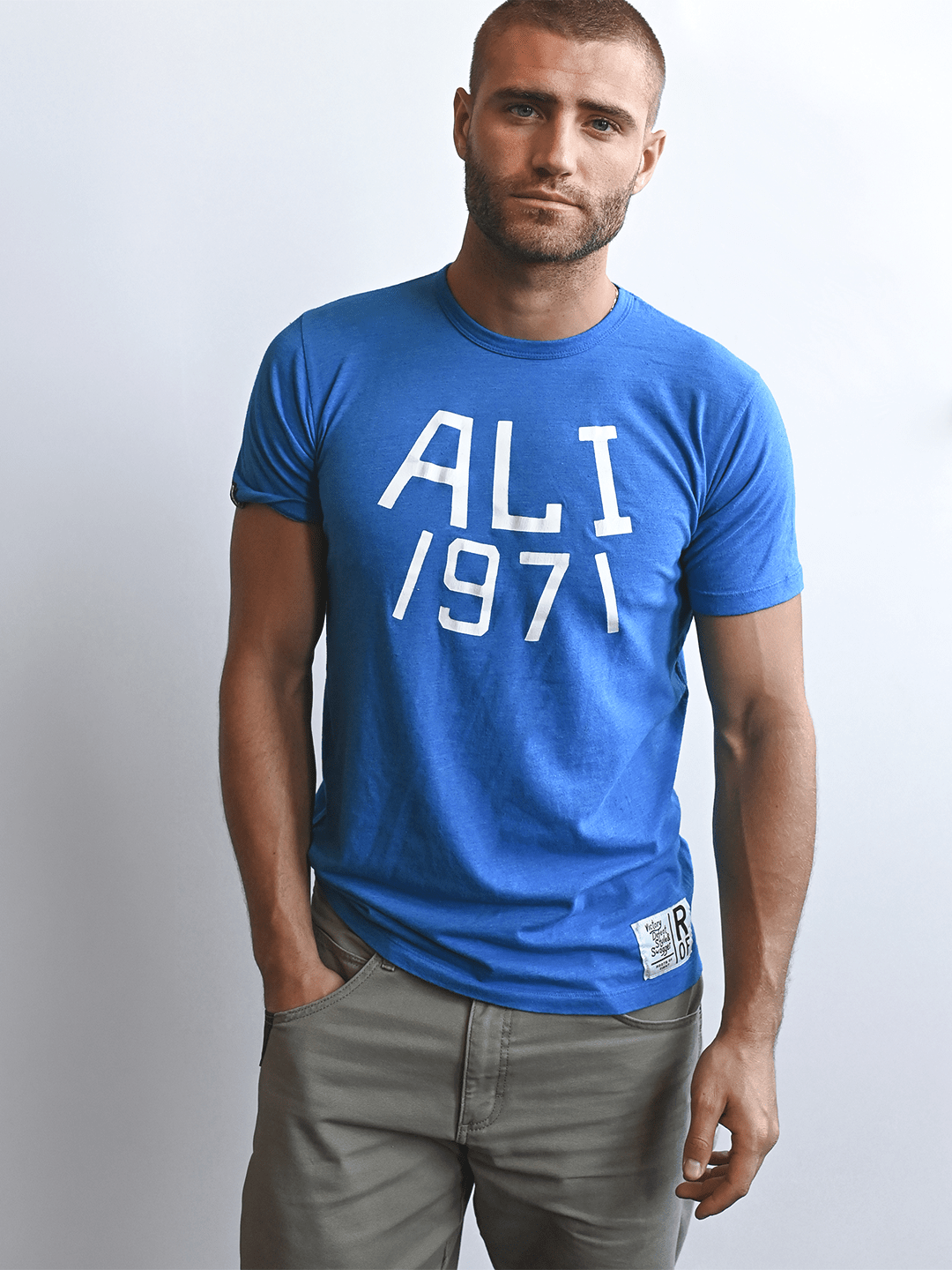 FOTC - Ali 1971 Blue Tee - Roots of Fight Canada