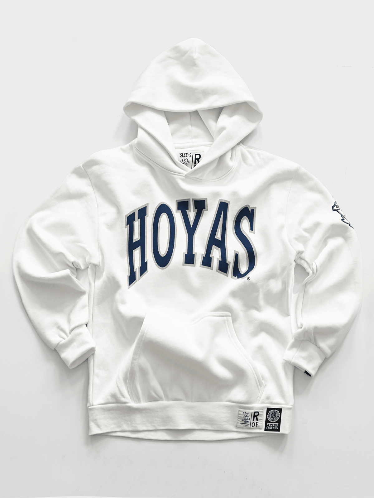 GU - Allen Iverson Hoyas White Heavyweight PO Hoody - Roots of Fight Canada