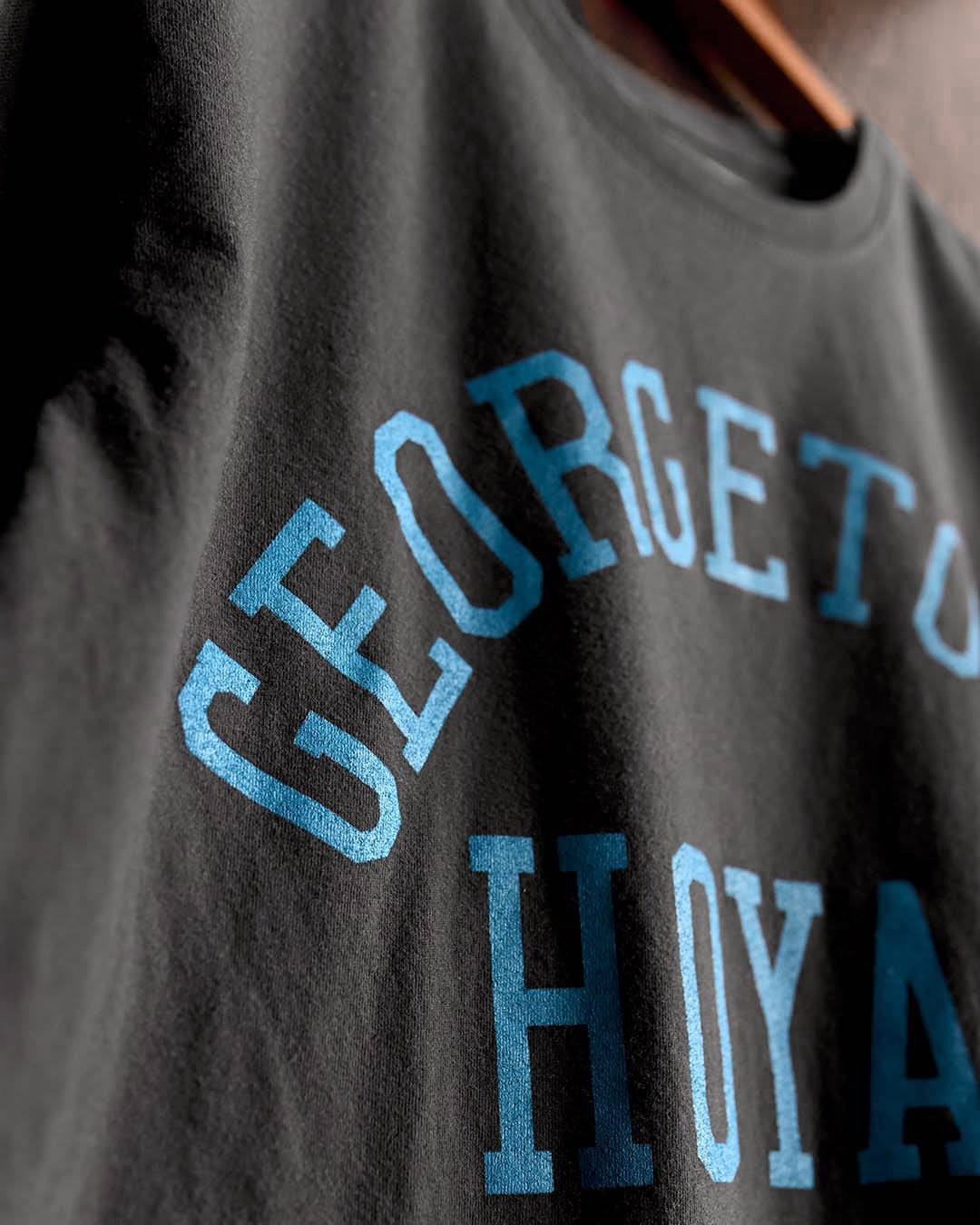 GU - Georgetown Hoyas Classic Black Tee - Roots of Fight Canada