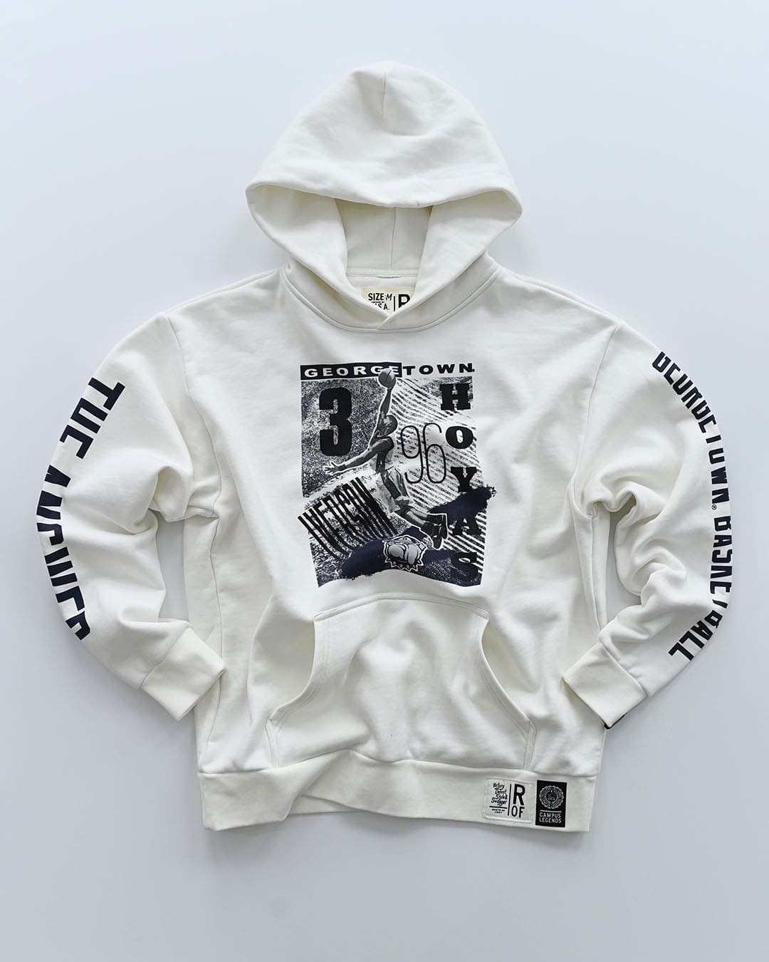 GU - Iverson Hoyas White Heavyweight PO Hoody - Roots of Fight Canada