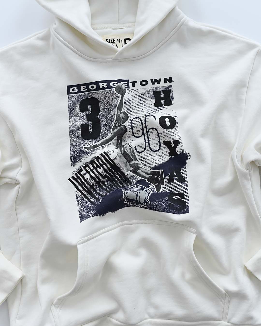 GU - Iverson Hoyas White Heavyweight PO Hoody - Roots of Fight Canada