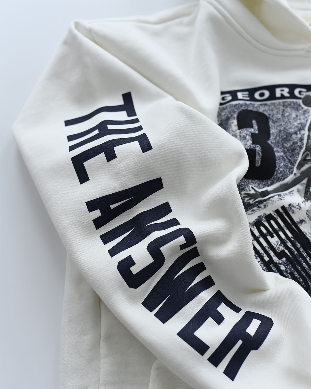 GU - Iverson Hoyas White Heavyweight PO Hoody - Roots of Fight Canada