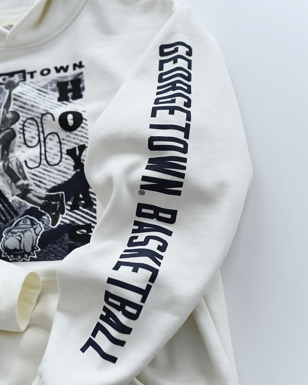 GU - Iverson Hoyas White Heavyweight PO Hoody - Roots of Fight Canada