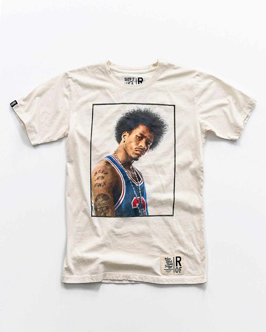 Iverson #3 Photo White Tee - Roots of Fight Canada