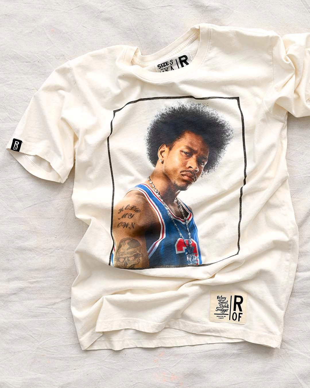 Iverson #3 Photo White Tee - Roots of Fight Canada