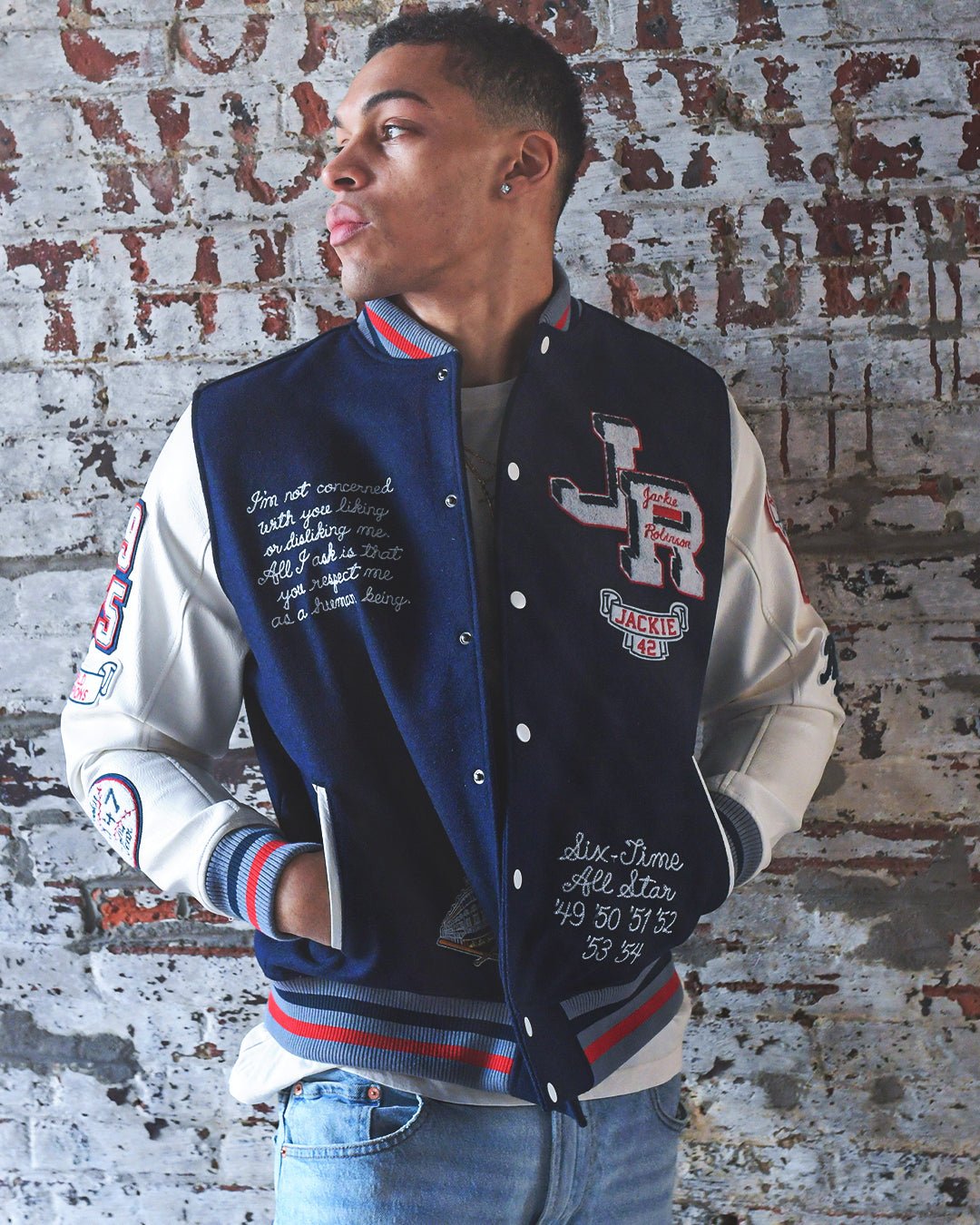 J. Robinson Brooklyn Blue Varsity Jacket - Roots of Fight Canada