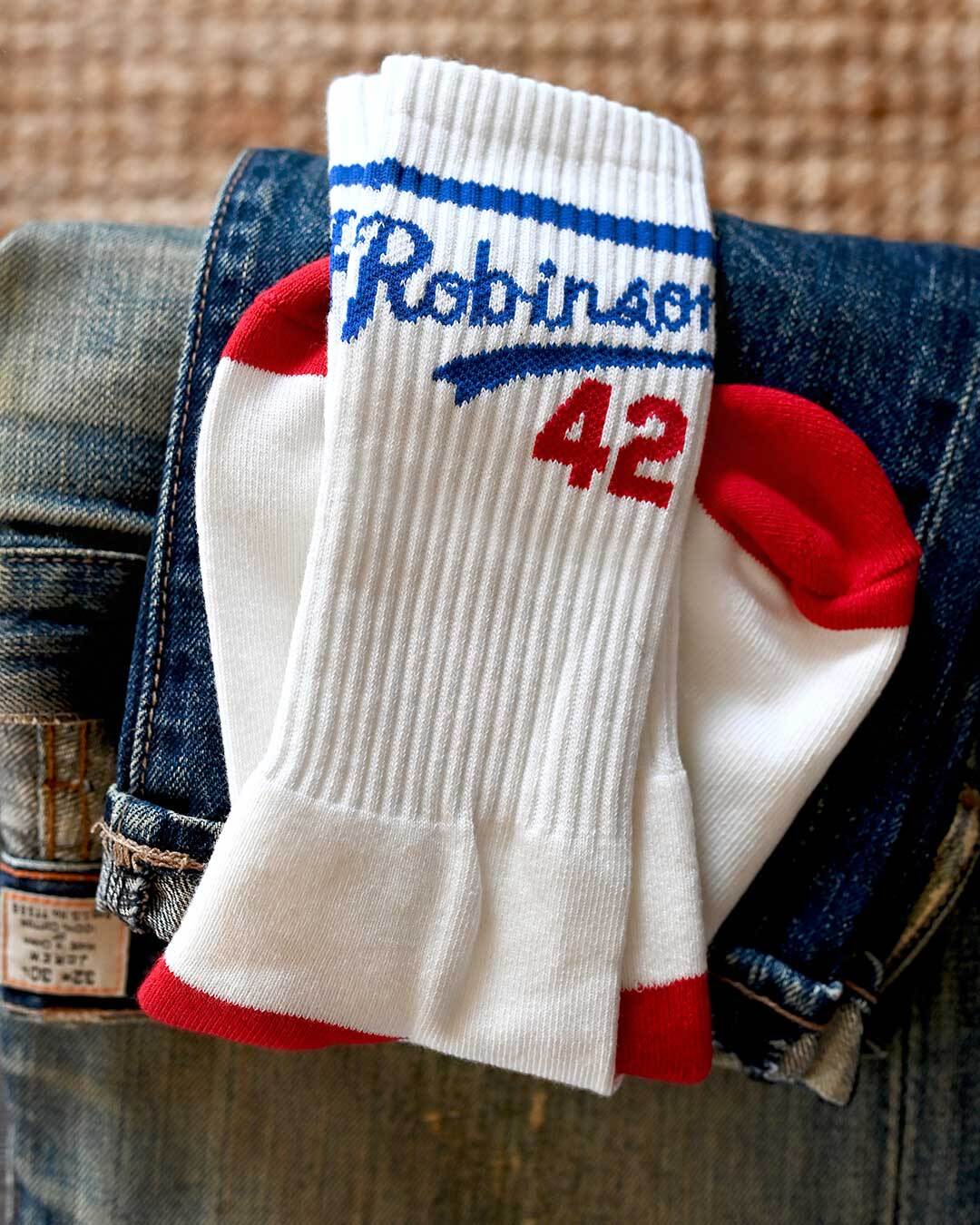 Jackie Robinson #42 White Socks - Roots of Fight Canada