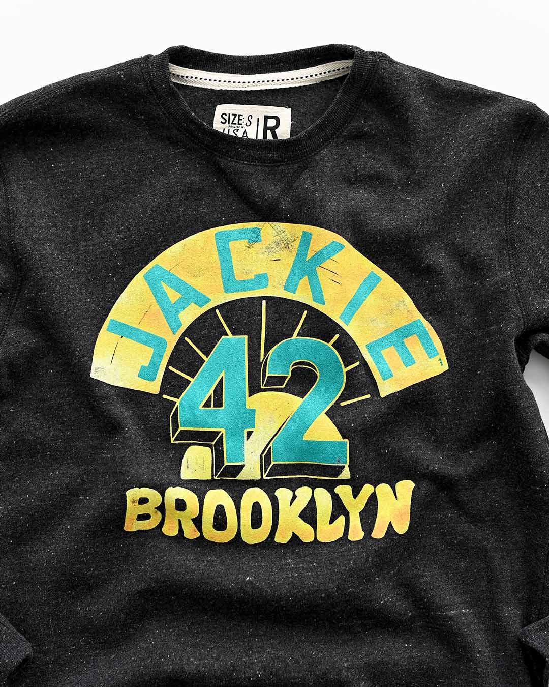 Jackie Robinson Brooklyn 42 Black Sweatshirt - Roots of Fight Canada