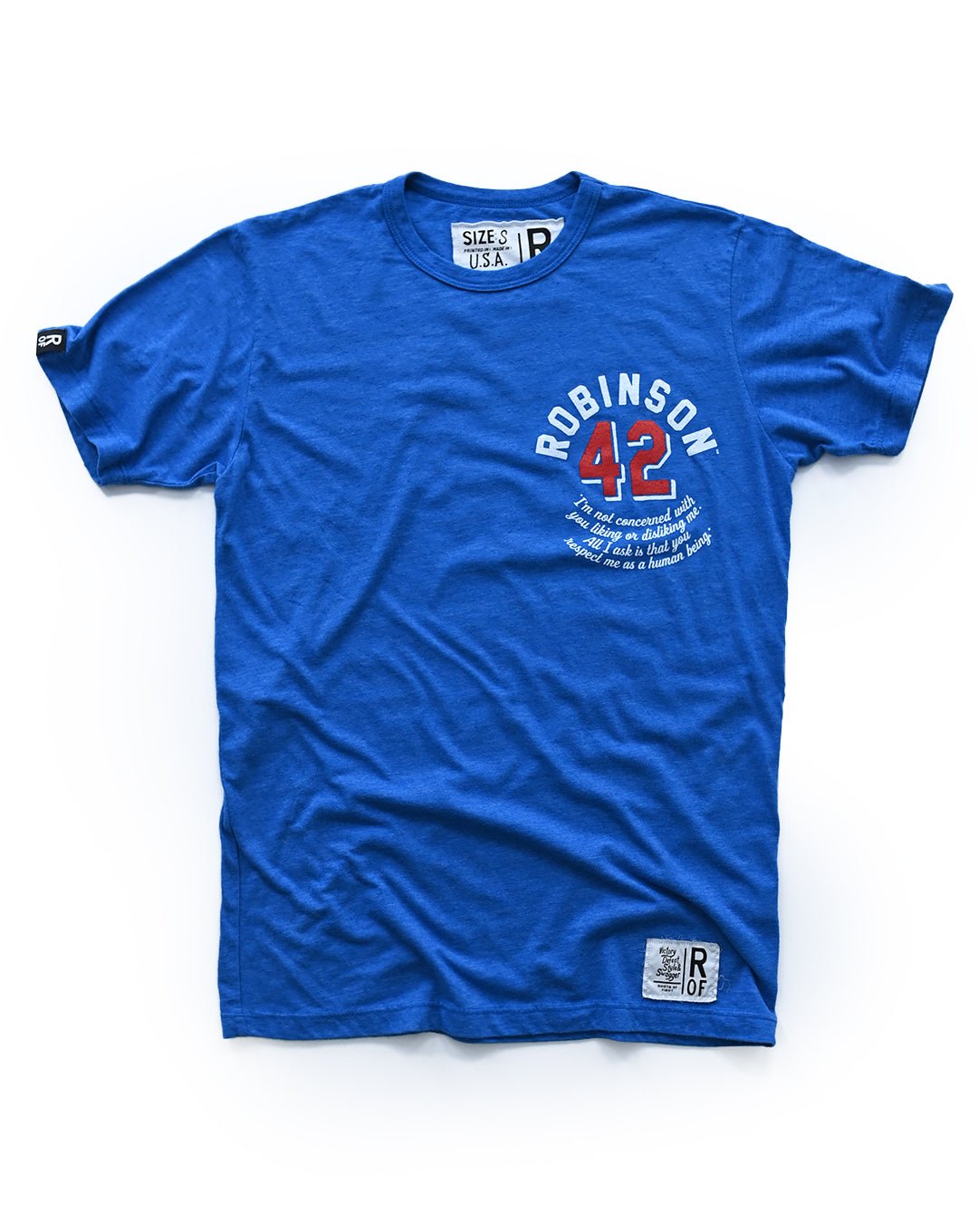 Jackie Robinson Respect 42 Blue Triblend Tee - Roots of Fight Canada