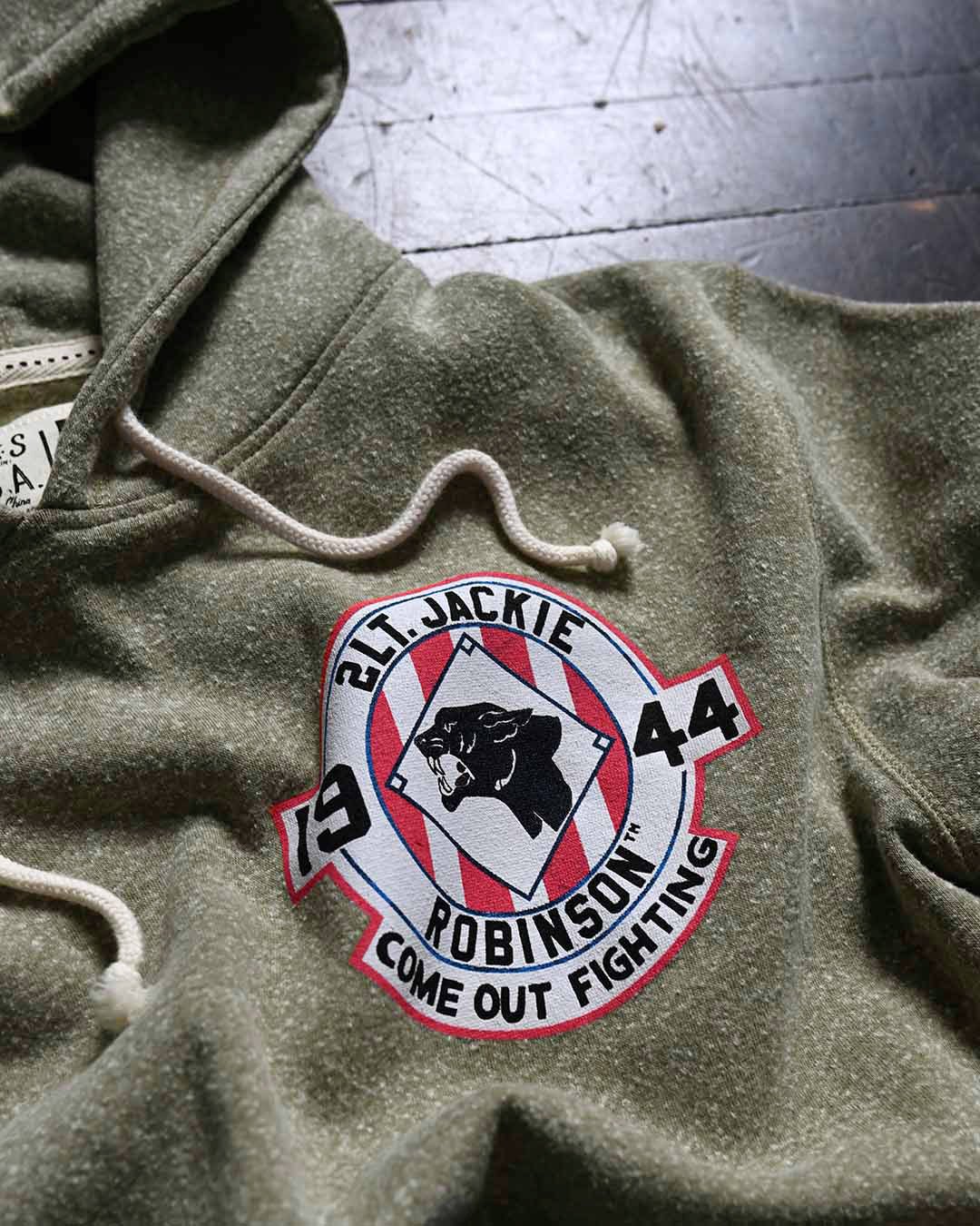 Jackie Robinson The Black Panthers Olive PO Hoody - Roots of Fight Canada