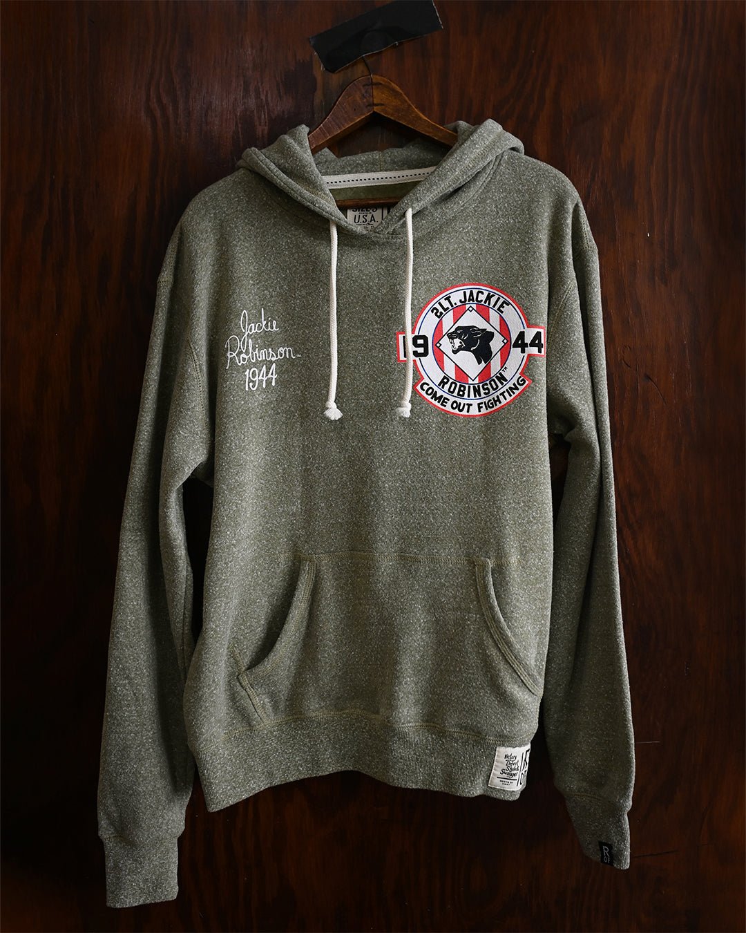 Jackie Robinson The Black Panthers Olive PO Hoody - Roots of Fight Canada