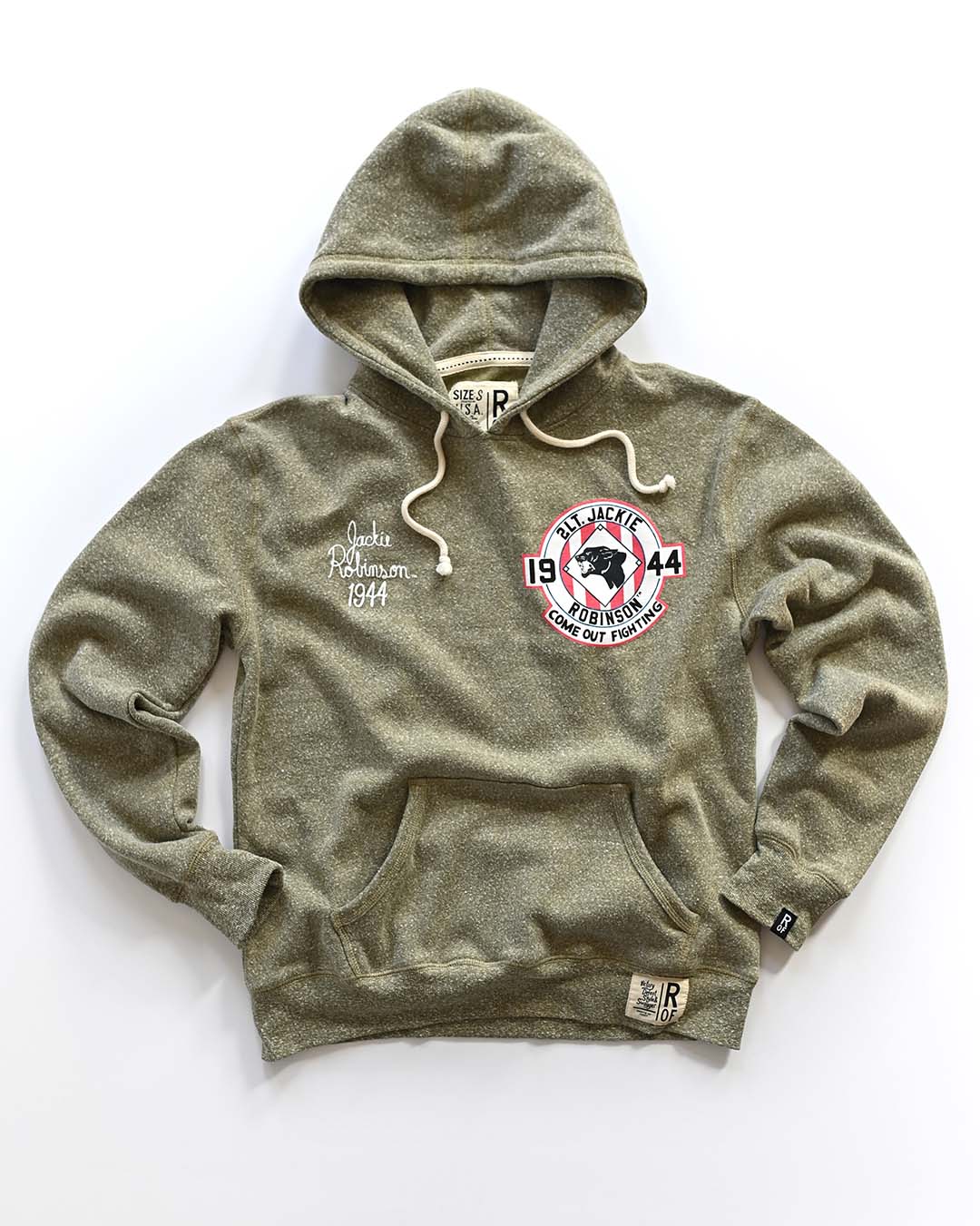 Jackie Robinson The Black Panthers Olive PO Hoody - Roots of Fight Canada