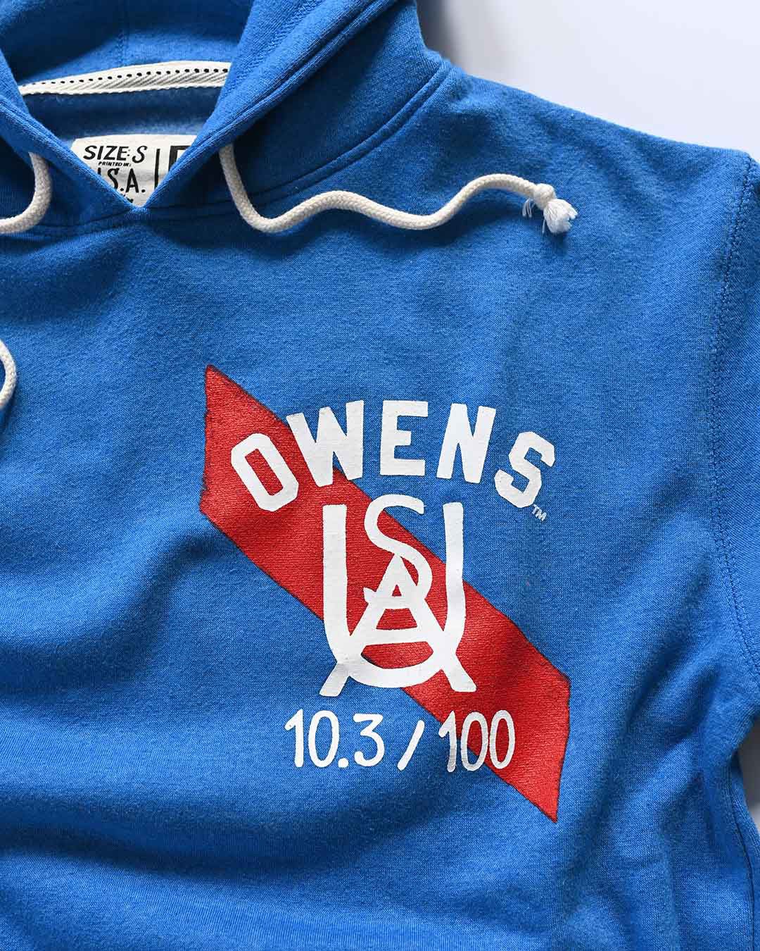 Jesse Owens 1936 Record Blue PO Hoody - Roots of Fight Canada