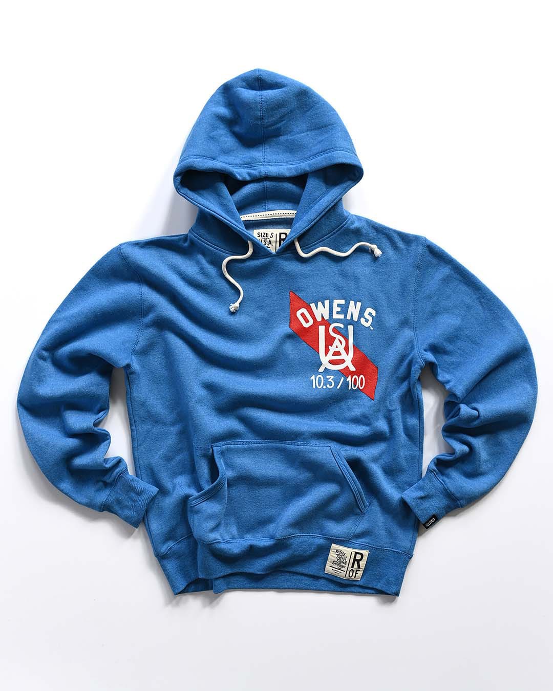 Jesse Owens 1936 Record Blue PO Hoody - Roots of Fight Canada
