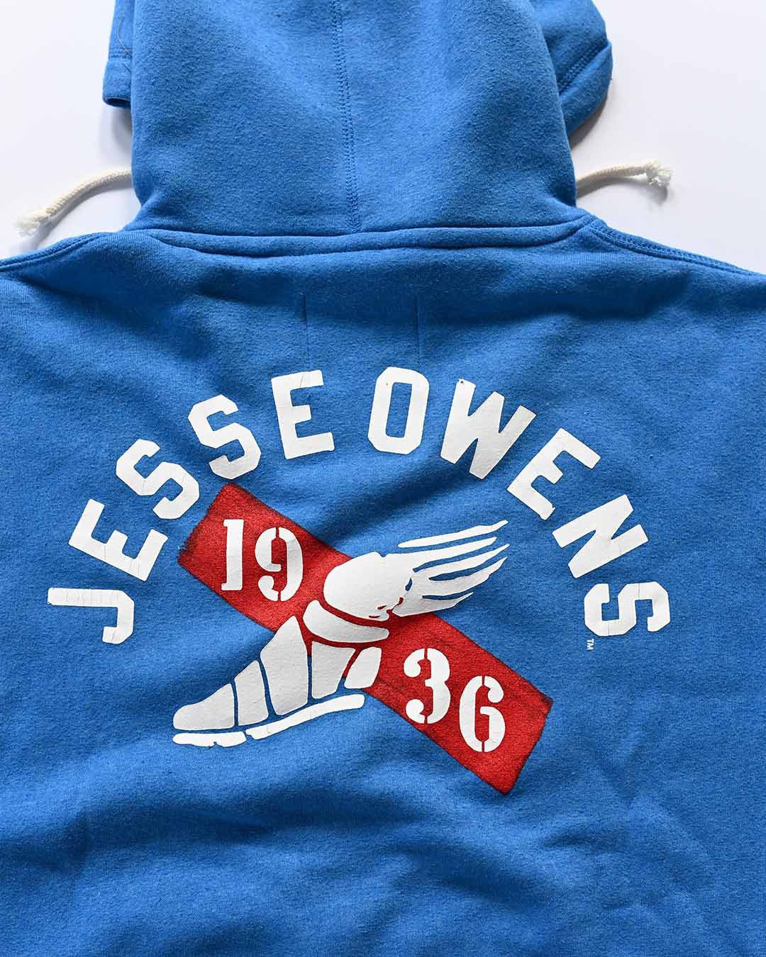 Jesse Owens 1936 Record Blue PO Hoody - Roots of Fight Canada